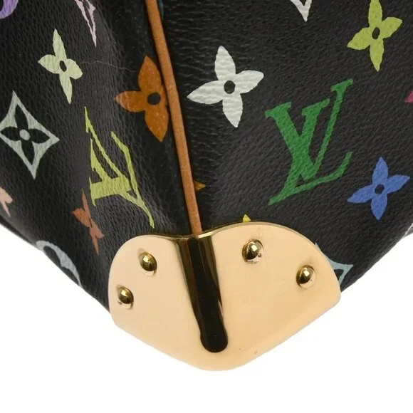 Louis Vuitton Black Monogram Multicolor Speedy 30 Handbag M92642 SD1004 135452 - Picture 3 of 10